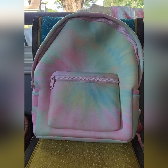 Parker & Hyde Tie Dye Neoprene Backpack in Pastel Pink TIE DYE - Picture 1 of 13